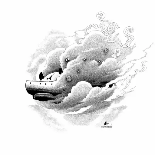 akatsuki cloud, minimal, lacrosse tattoo design idea