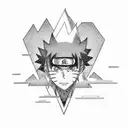 naruto akatsuki clouds, pain rain, minimal tattoo design idea