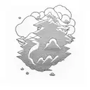 naruto akatsuki clouds, pain rain, minimal tattoo design idea