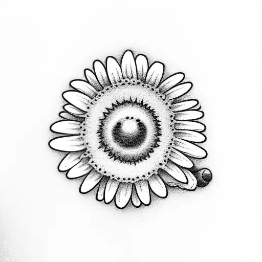 a small milk bottle with the word milk on it, with a face, and a daisy also with a face on i, in a cartoon style tattoo design idea