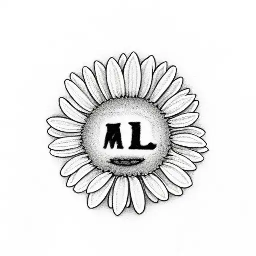 a small milk bottle with the word milk on it, with a face, and a daisy also with a face on i, in a cartoon style tattoo design idea