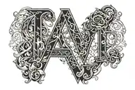 Nemesis  letters tattoo design idea