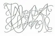 nemesis letters tattoo design idea