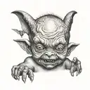 baby demon tattoo design idea