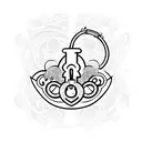 Delicate key and lock design tattoo design idea
