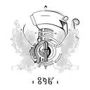 Delicate key and lock design tattoo design idea