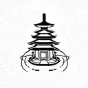 korean temple tattoo design idea