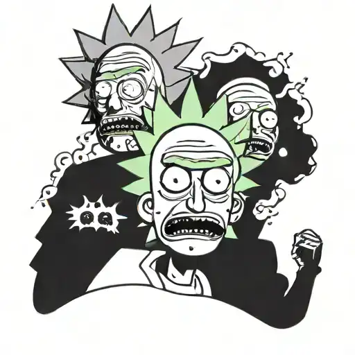 Rick and morty tattoo design idea