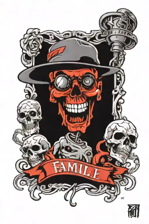 familie drill rap tattoo design idea