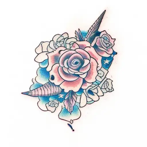 my passed away sister, she has very positive energy tattoo design idea