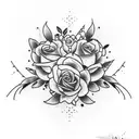 Of course, I can suggest an alternative design without flowers while still capturing the essence of your sister. Here's  tattoo design idea