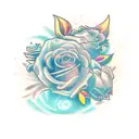 Of course, I can suggest an alternative design without flowers while still capturing the essence of your sister. Here's  tattoo design idea