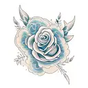 Of course, I can suggest an alternative design without flowers while still capturing the essence of your sister. Here's  tattoo design idea