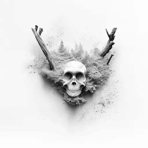 "sisu" driftwood letters tattoo design idea