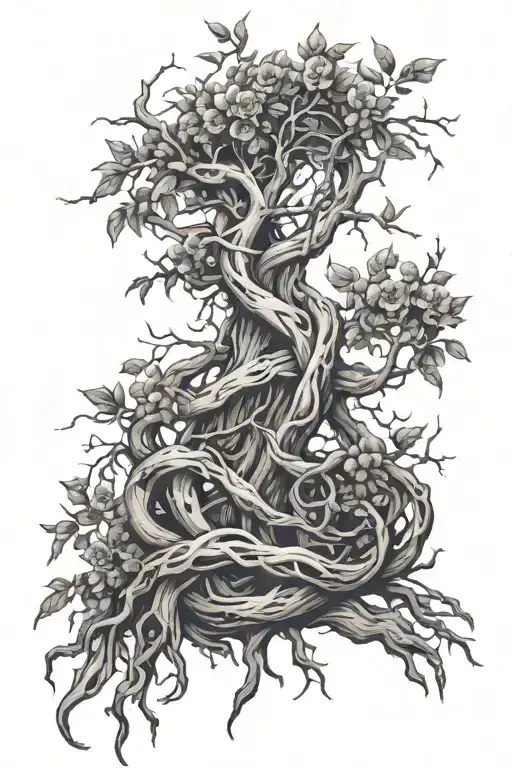 poison tree intertwined branches stretching and securing around my wrist  tattoo design idea