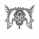 ajolote azteca  tattoo design idea