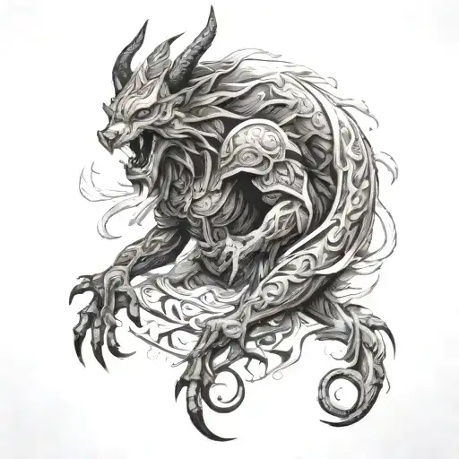 tengri mythological tattoo design idea