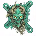 thresh geometric  tattoo design idea