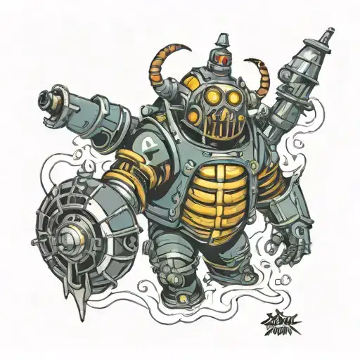 bioshock big daddy tattoo design idea