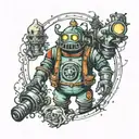 bioshock big daddy tattoo design idea