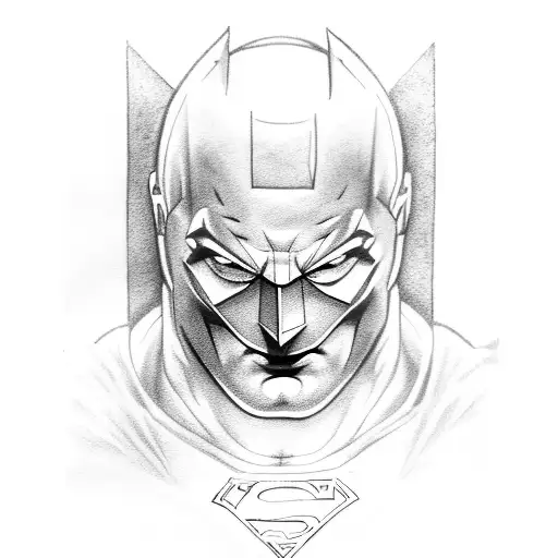 Batman Superman Green lantern flash tattoo design idea