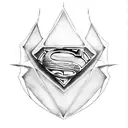 Batman Superman Green lantern flash tattoo design idea