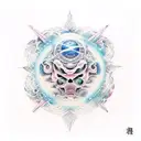 "Create a vision of the universe where the boundaries of physical and mental dissolve into a single fabric of existence. tattoo design idea