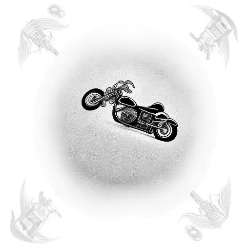 sleeve tattoo with motorcycles, guns, and indians tattoo design idea