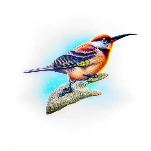 bird cello piano micro tattoo design idea