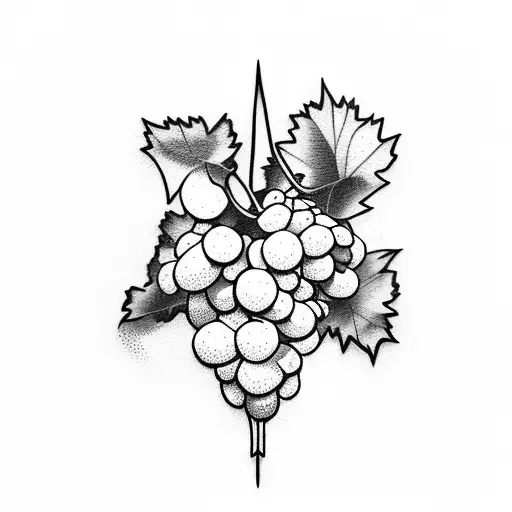 grapes tattoo design idea