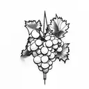 grapes tattoo design idea