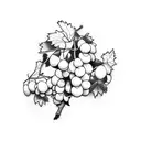 grapes tattoo design idea