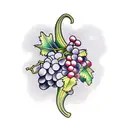 grapes tattoo design idea