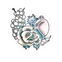 grapes tattoo design idea