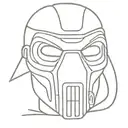 worm wearing mf doom mask tattoo design idea