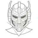 worm wearing mf doom mask tattoo design idea