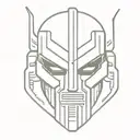 worm wearing MF DOOM mask tattoo design idea