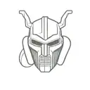 worm wearing MF DOOM mask tattoo design idea