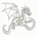 puff the magic dragon   tattoo design idea