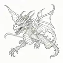 puff the magic dragon   tattoo design idea