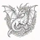 puff the magic dragon tattoo design inspired tattoo design idea