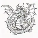 puff the magic dragon tattoo design inspired tattoo design idea