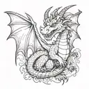puff the magic dragon tattoo design inspired tattoo design idea