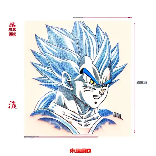Vegeta, SS Blue, anime tattoo design idea