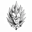 Vegeta, SSJ Blue, anime tattoo design idea