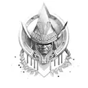 Aztec warrior war neck dressing  tattoo design idea