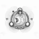 Double charm bracelet with moon and star charms tattoo design idea