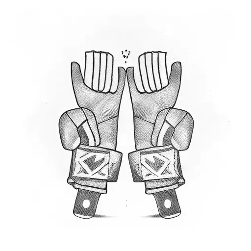 Kickboxing gloves tattoo design idea