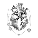 heart and brain  tattoo design idea