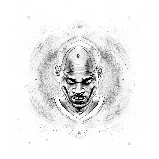 mamba mentality smoked kobe bryant symbol speckled with embedded 8 and 24 tattoo design idea